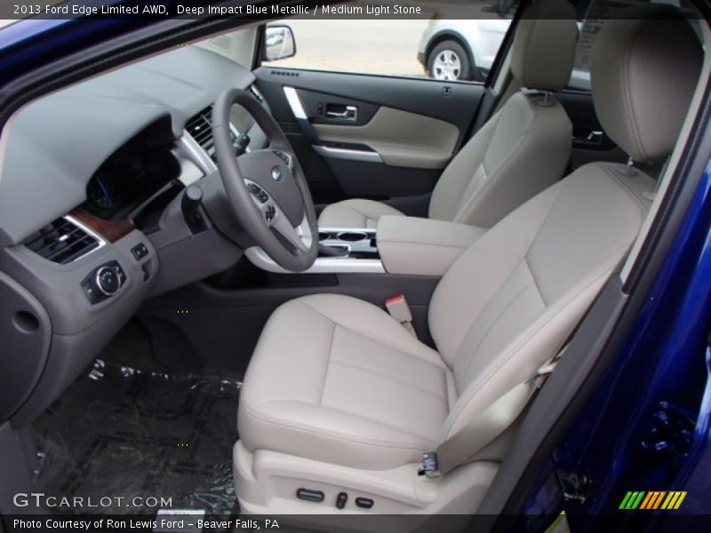 Deep Impact Blue Metallic / Medium Light Stone 2013 Ford Edge Limited AWD