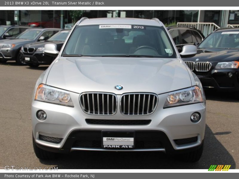 Titanium Silver Metallic / Black 2013 BMW X3 xDrive 28i