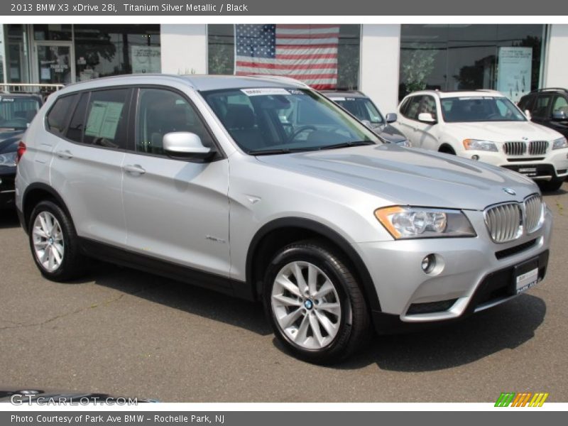 Titanium Silver Metallic / Black 2013 BMW X3 xDrive 28i