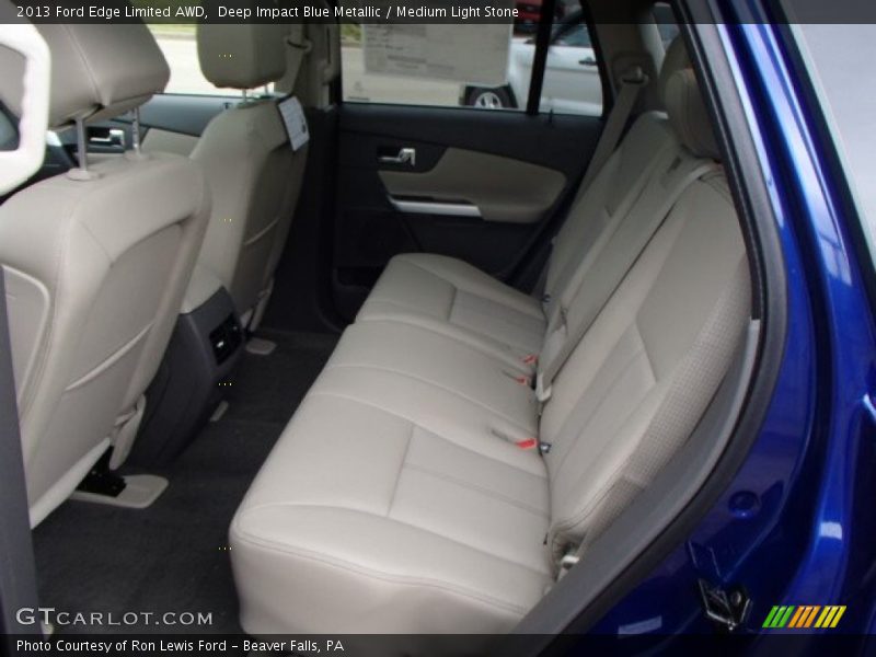 Deep Impact Blue Metallic / Medium Light Stone 2013 Ford Edge Limited AWD