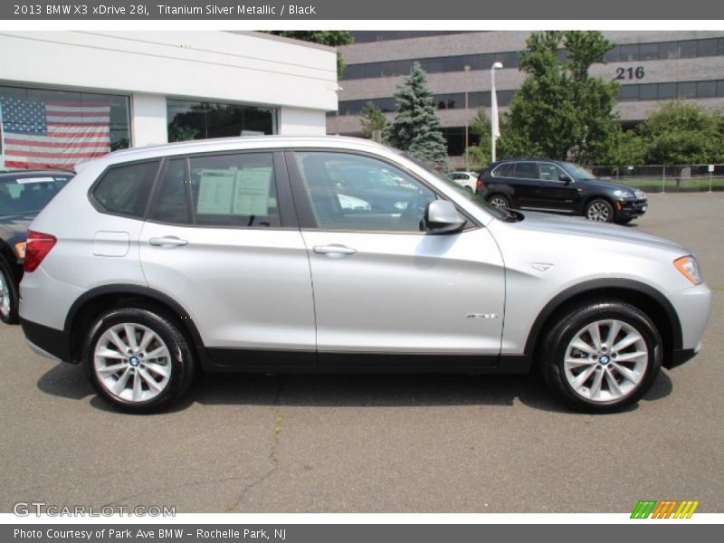 Titanium Silver Metallic / Black 2013 BMW X3 xDrive 28i