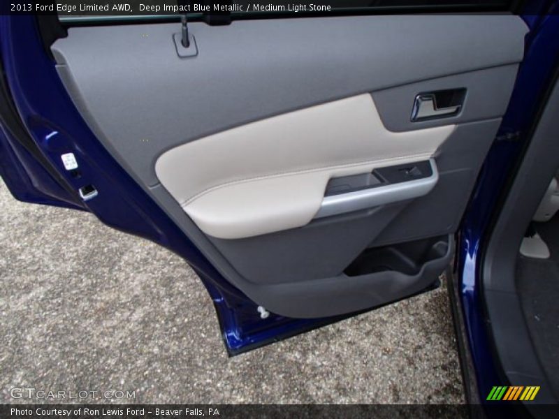 Deep Impact Blue Metallic / Medium Light Stone 2013 Ford Edge Limited AWD