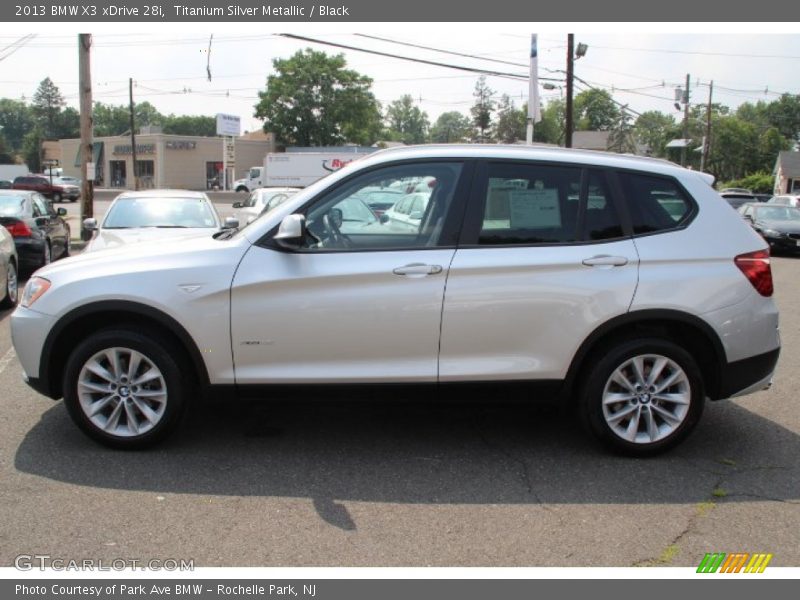 Titanium Silver Metallic / Black 2013 BMW X3 xDrive 28i
