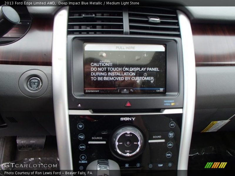 Deep Impact Blue Metallic / Medium Light Stone 2013 Ford Edge Limited AWD