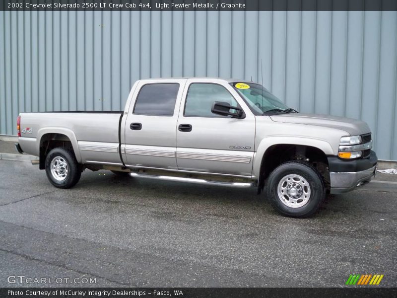 Light Pewter Metallic / Graphite 2002 Chevrolet Silverado 2500 LT Crew Cab 4x4