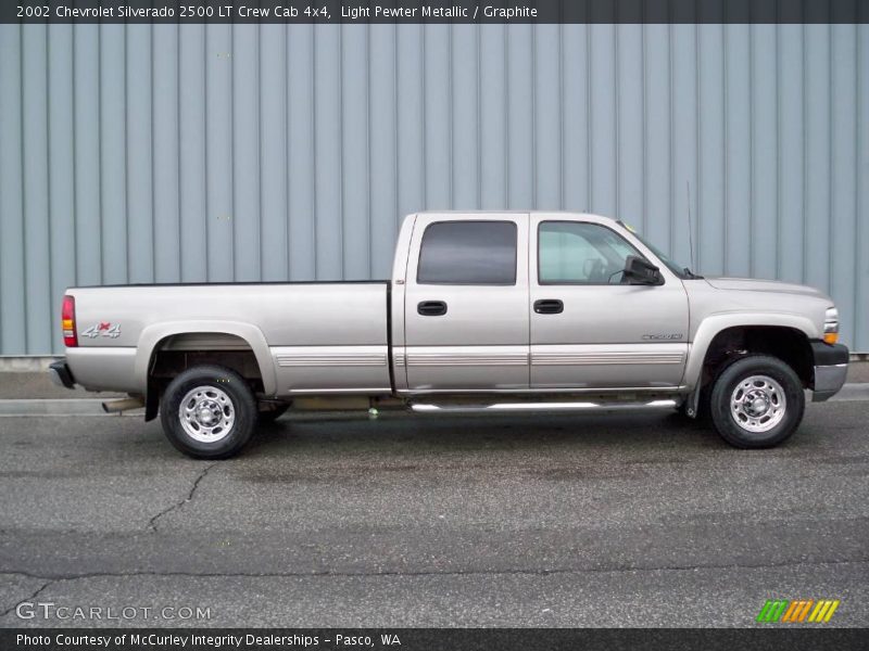 Light Pewter Metallic / Graphite 2002 Chevrolet Silverado 2500 LT Crew Cab 4x4