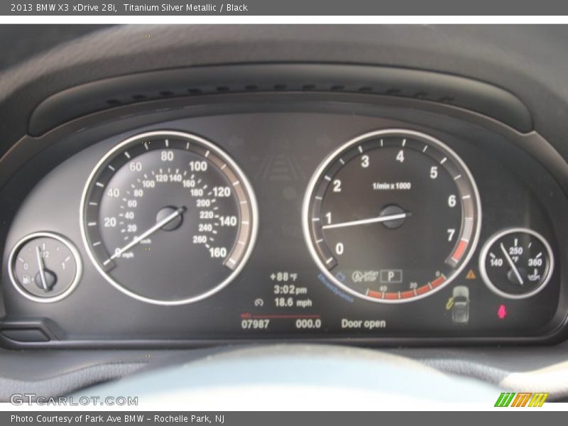 Titanium Silver Metallic / Black 2013 BMW X3 xDrive 28i