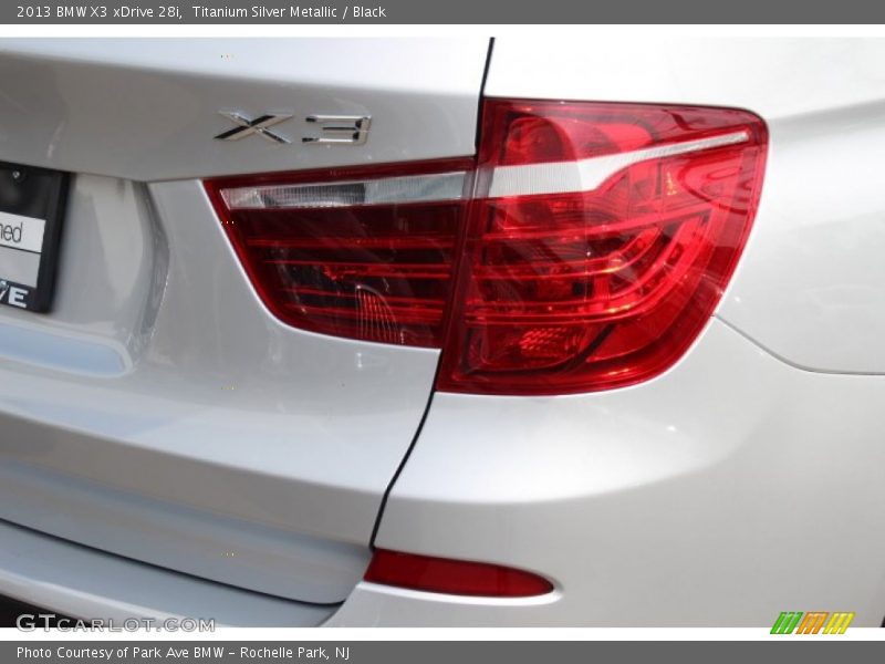 Titanium Silver Metallic / Black 2013 BMW X3 xDrive 28i