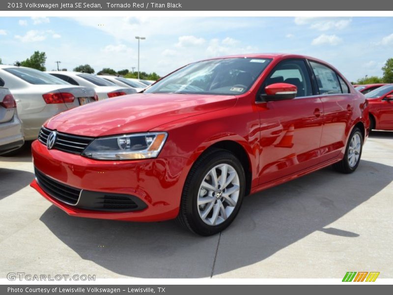 Tornado Red / Titan Black 2013 Volkswagen Jetta SE Sedan
