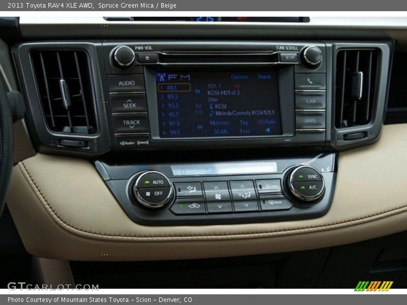 Spruce Green Mica / Beige 2013 Toyota RAV4 XLE AWD