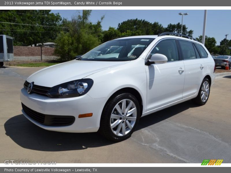 Candy White / Cornsilk Beige 2013 Volkswagen Jetta TDI SportWagen