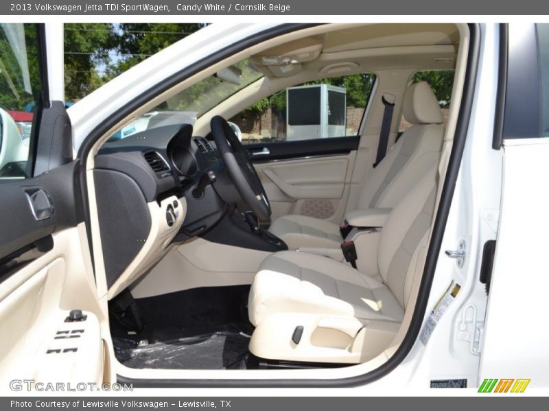Candy White / Cornsilk Beige 2013 Volkswagen Jetta TDI SportWagen