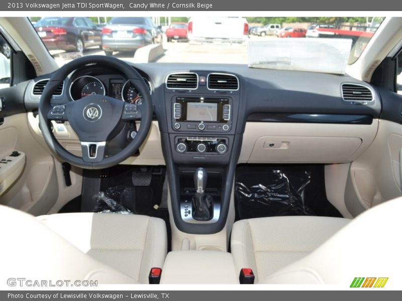 Candy White / Cornsilk Beige 2013 Volkswagen Jetta TDI SportWagen