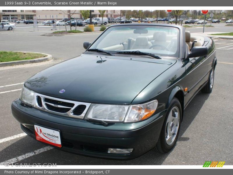 Scarabe Green Metallic / Warm Beige 1999 Saab 9-3 Convertible