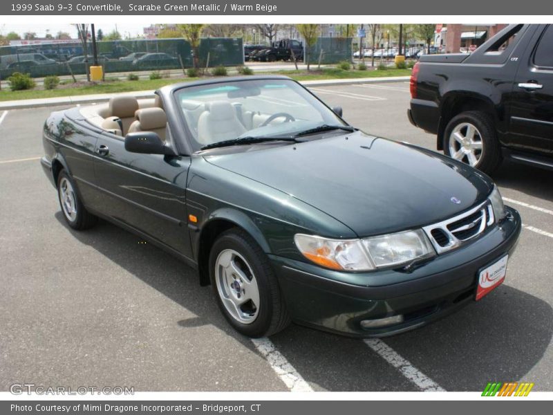 Scarabe Green Metallic / Warm Beige 1999 Saab 9-3 Convertible