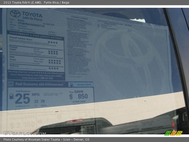 Pyrite Mica / Beige 2013 Toyota RAV4 LE AWD