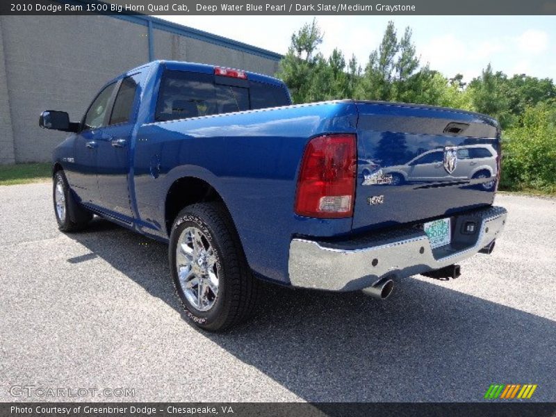 Deep Water Blue Pearl / Dark Slate/Medium Graystone 2010 Dodge Ram 1500 Big Horn Quad Cab