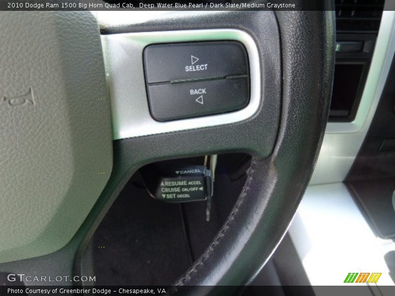 Deep Water Blue Pearl / Dark Slate/Medium Graystone 2010 Dodge Ram 1500 Big Horn Quad Cab