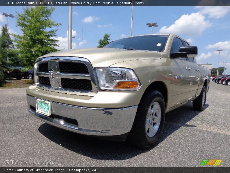White Gold / Light Pebble Beige/Bark Brown 2011 Dodge Ram 1500 ST Quad Cab