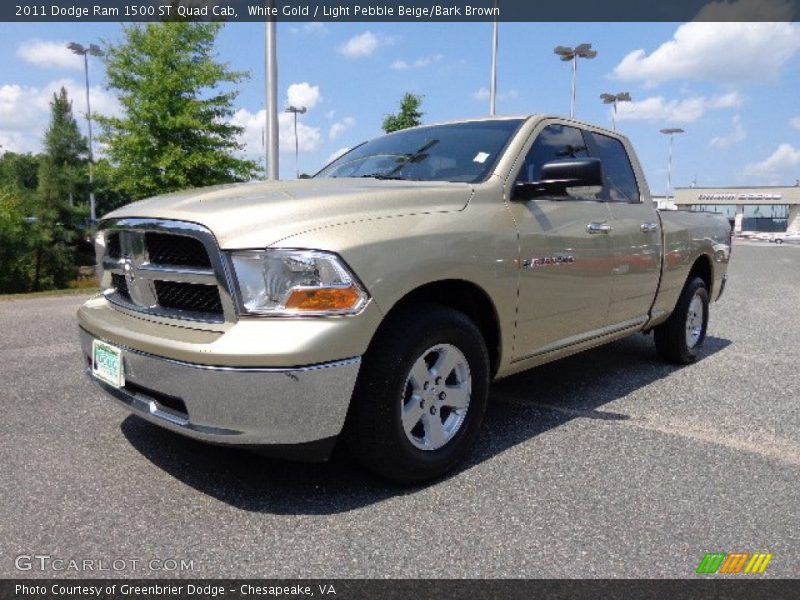 White Gold / Light Pebble Beige/Bark Brown 2011 Dodge Ram 1500 ST Quad Cab