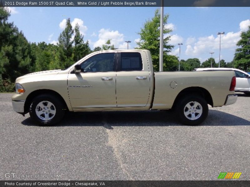 White Gold / Light Pebble Beige/Bark Brown 2011 Dodge Ram 1500 ST Quad Cab
