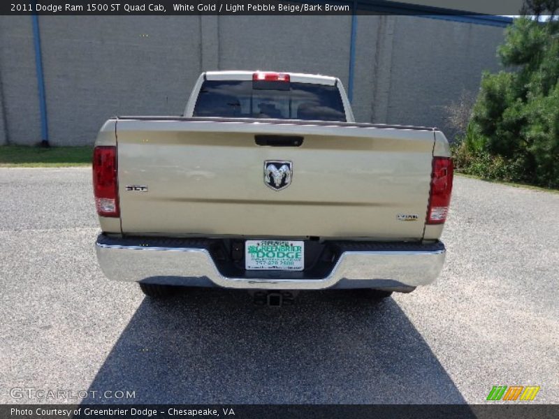 White Gold / Light Pebble Beige/Bark Brown 2011 Dodge Ram 1500 ST Quad Cab