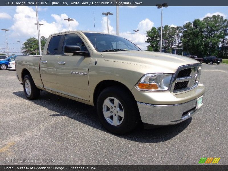 White Gold / Light Pebble Beige/Bark Brown 2011 Dodge Ram 1500 ST Quad Cab