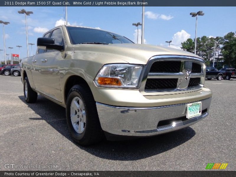 White Gold / Light Pebble Beige/Bark Brown 2011 Dodge Ram 1500 ST Quad Cab