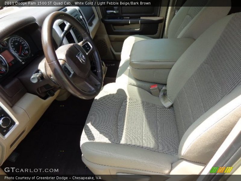 White Gold / Light Pebble Beige/Bark Brown 2011 Dodge Ram 1500 ST Quad Cab