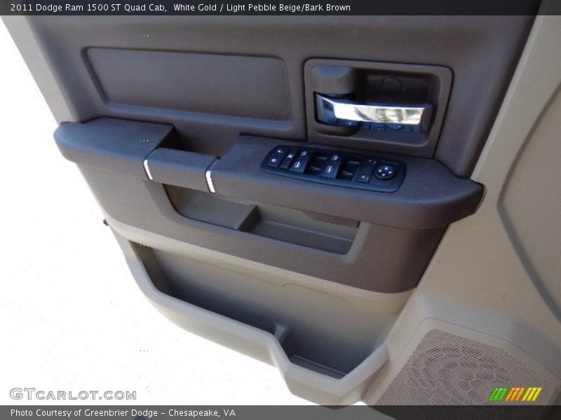 White Gold / Light Pebble Beige/Bark Brown 2011 Dodge Ram 1500 ST Quad Cab