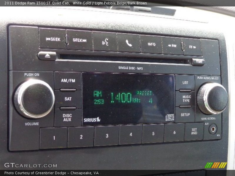 White Gold / Light Pebble Beige/Bark Brown 2011 Dodge Ram 1500 ST Quad Cab