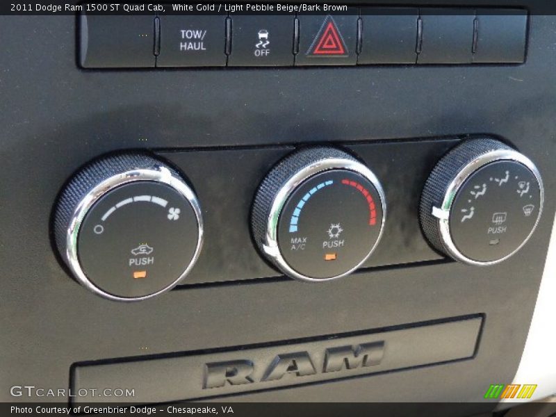 White Gold / Light Pebble Beige/Bark Brown 2011 Dodge Ram 1500 ST Quad Cab