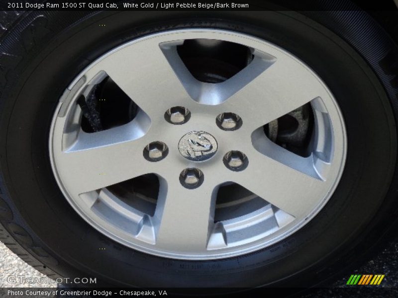 White Gold / Light Pebble Beige/Bark Brown 2011 Dodge Ram 1500 ST Quad Cab