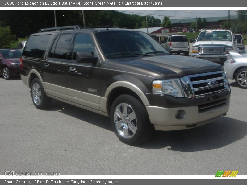 Stone Green Metallic / Charcoal Black/Camel 2008 Ford Expedition EL Eddie Bauer 4x4