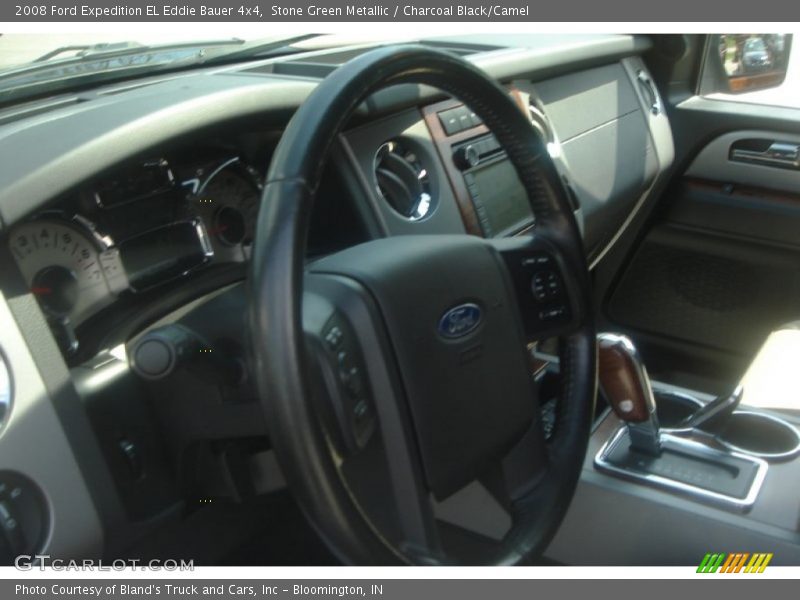 Stone Green Metallic / Charcoal Black/Camel 2008 Ford Expedition EL Eddie Bauer 4x4