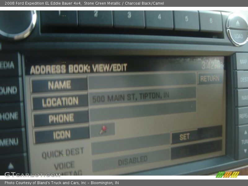 Stone Green Metallic / Charcoal Black/Camel 2008 Ford Expedition EL Eddie Bauer 4x4