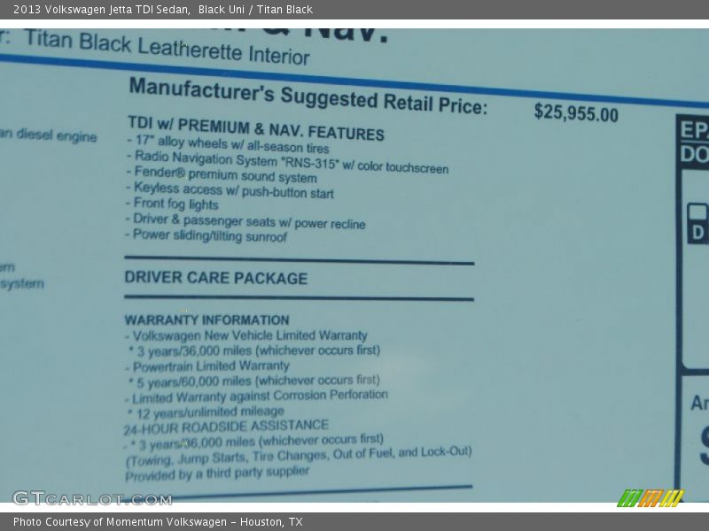 Black Uni / Titan Black 2013 Volkswagen Jetta TDI Sedan