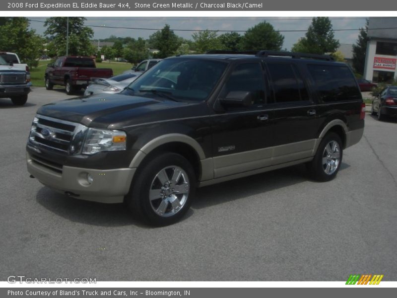 Stone Green Metallic / Charcoal Black/Camel 2008 Ford Expedition EL Eddie Bauer 4x4