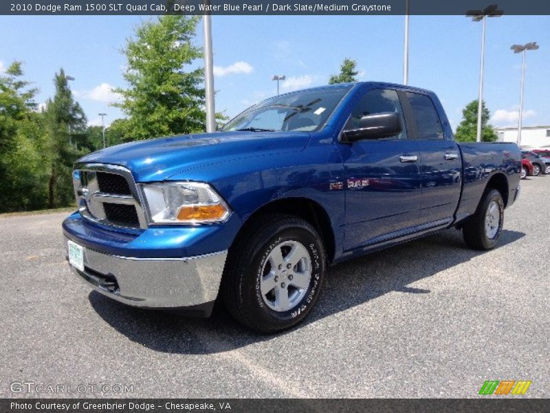 Deep Water Blue Pearl / Dark Slate/Medium Graystone 2010 Dodge Ram 1500 SLT Quad Cab