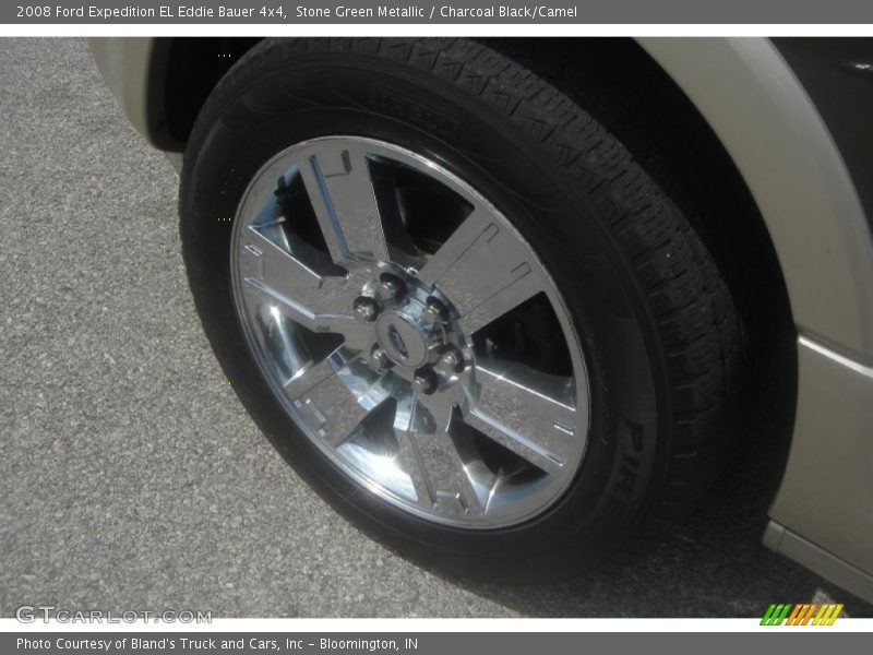 Stone Green Metallic / Charcoal Black/Camel 2008 Ford Expedition EL Eddie Bauer 4x4