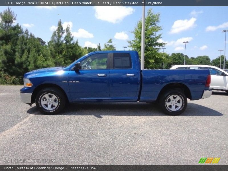 Deep Water Blue Pearl / Dark Slate/Medium Graystone 2010 Dodge Ram 1500 SLT Quad Cab