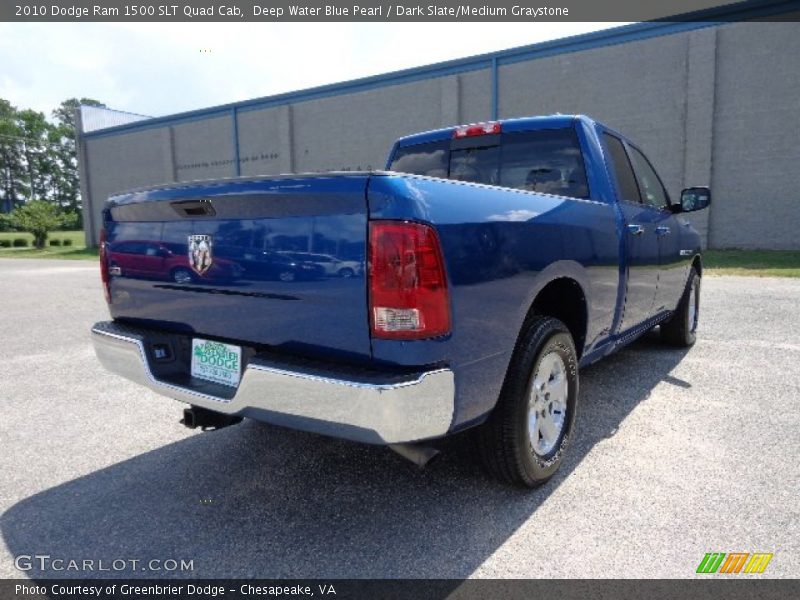 Deep Water Blue Pearl / Dark Slate/Medium Graystone 2010 Dodge Ram 1500 SLT Quad Cab