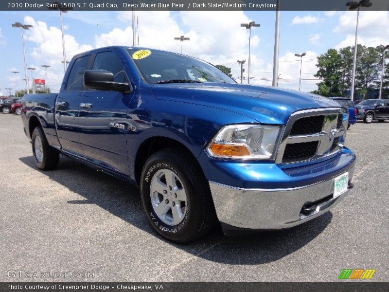 Deep Water Blue Pearl / Dark Slate/Medium Graystone 2010 Dodge Ram 1500 SLT Quad Cab