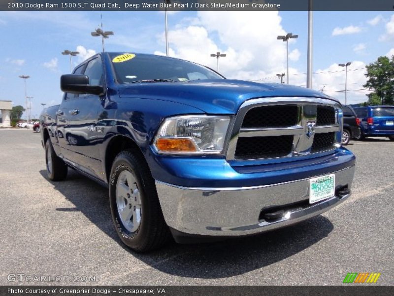 Deep Water Blue Pearl / Dark Slate/Medium Graystone 2010 Dodge Ram 1500 SLT Quad Cab