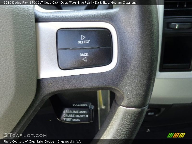 Deep Water Blue Pearl / Dark Slate/Medium Graystone 2010 Dodge Ram 1500 SLT Quad Cab