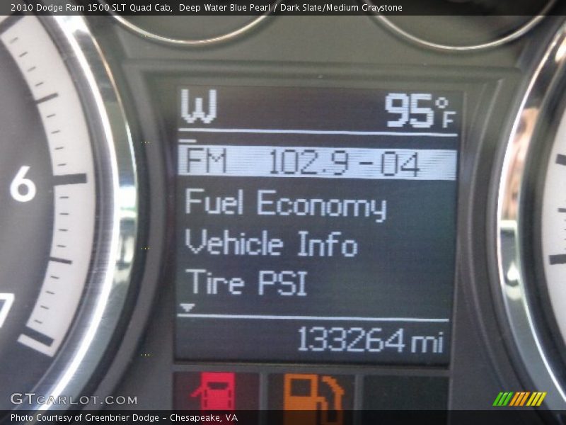 Deep Water Blue Pearl / Dark Slate/Medium Graystone 2010 Dodge Ram 1500 SLT Quad Cab