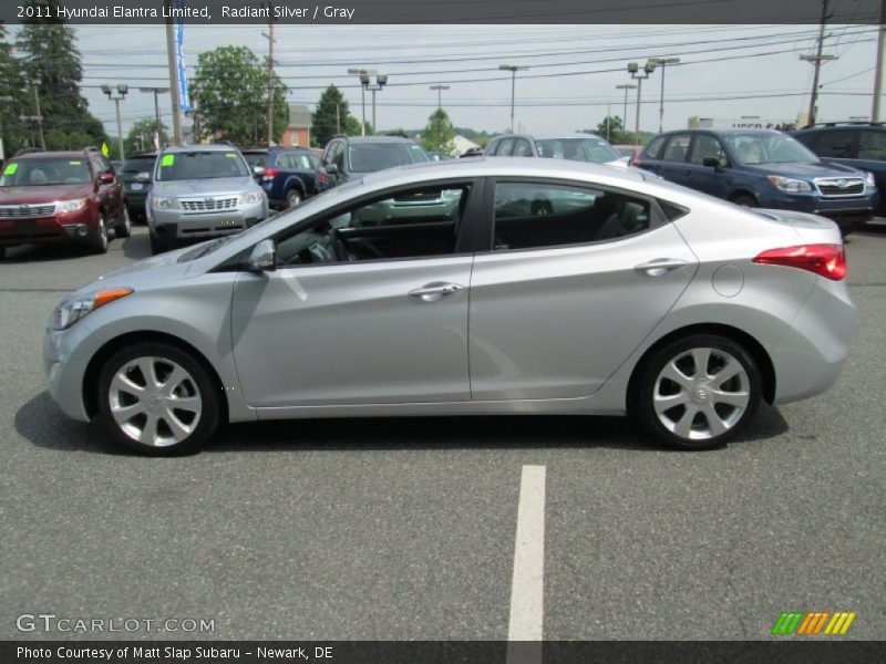 Radiant Silver / Gray 2011 Hyundai Elantra Limited