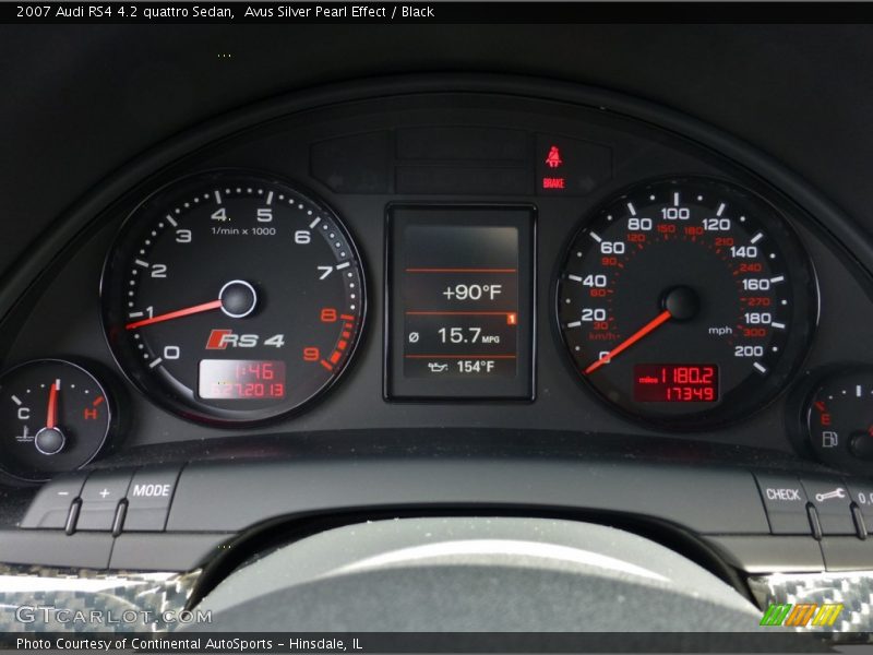 Avus Silver Pearl Effect / Black 2007 Audi RS4 4.2 quattro Sedan