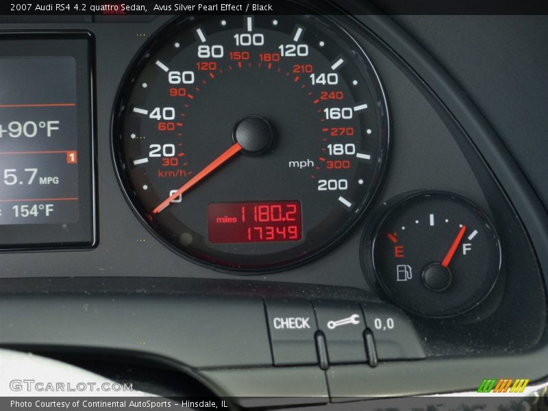 Avus Silver Pearl Effect / Black 2007 Audi RS4 4.2 quattro Sedan