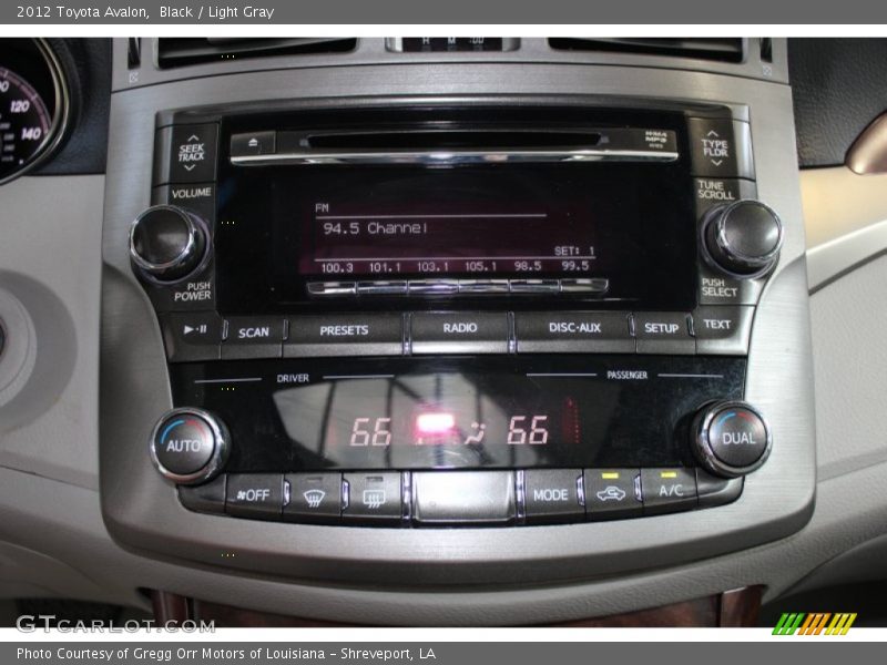 Black / Light Gray 2012 Toyota Avalon